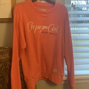 - CUFFY'S CAPE COD CREW NECK SWEATSHIRT M coral oversized
